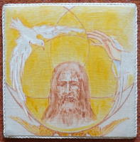 White Painted Chalice Pall